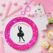 Assiettes En Carton Plaques papier Ballerina Dancer "Happy Birthday" (Fête)