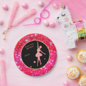 Assiettes En Carton Plaques papier Ballerina Dancer "Happy Birthday" (Fête)