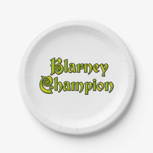 Assiettes En Carton Plaques papier Blarney Champion (Devant)
