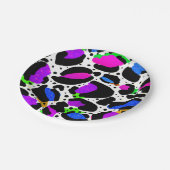 Assiettes En Carton Plaques papier brillantes Empreintes de léopard (Angle)