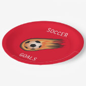Assiettes En Carton Plaques papier "BUTS" du FOOTBALL. (Angle)