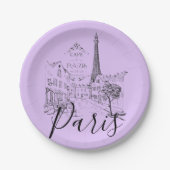 Assiettes En Carton Plaques Papier Café Paris (Devant)