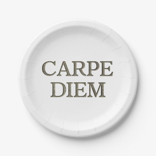 Assiettes En Carton Plaques papier Carpe Diem (Devant)