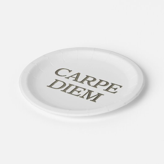 Assiettes En Carton Plaques papier Carpe Diem (Angle)