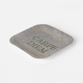 Assiettes En Carton Plaques papier carré Carpe Diem Stone (Angulaire)