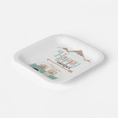 Assiettes En Carton Plaques papier Carré Happy Camper Retro RV (Angulaire)