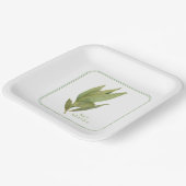 Assiettes En Carton Plaques papier Carrés 9" FRESH BAY FEUILLES (Angulaire)