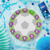 Assiettes En Carton Plaques papier - Chemises de sport rayées Claret B (Fête)