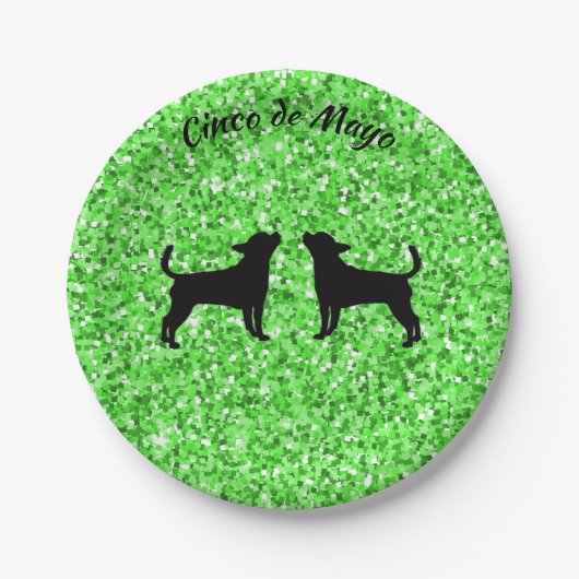 Assiettes En Carton Plaques papier Cinco de Mayo Chihuahua (Devant)