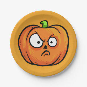 Assiettes En Carton Plaques papier Citrouilles d'Halloween 2