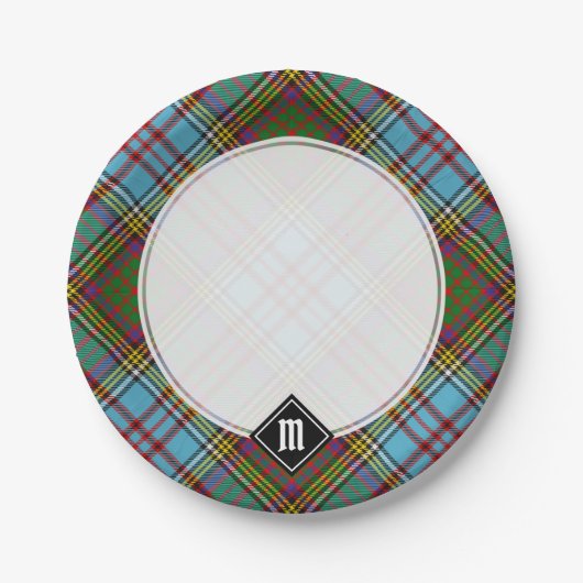 Assiettes En Carton Plaques Papier Clan Anderson Tartan (Devant)