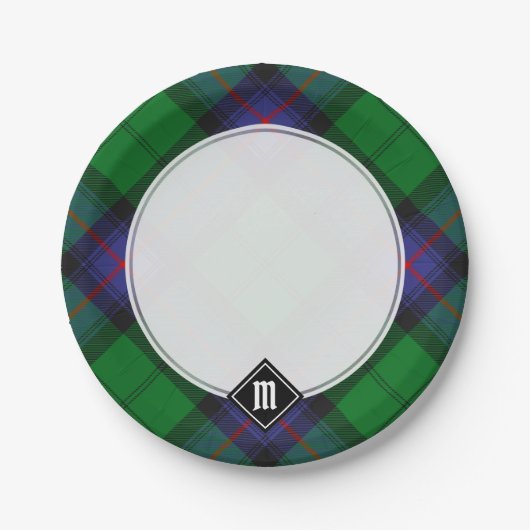 Assiettes En Carton Plaques Papier Clan Armstrong Tartan (Devant)