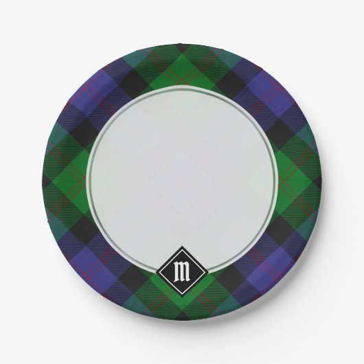 Assiettes En Carton Plaques Papier Clan Blair Tartan (Devant)