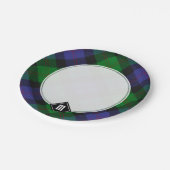Assiettes En Carton Plaques Papier Clan Blair Tartan (Angle)