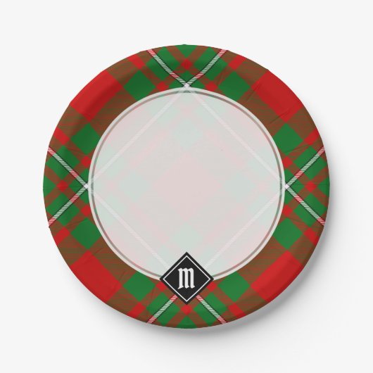 Assiettes En Carton Plaques Papier Clan Gregor Tartan (Devant)