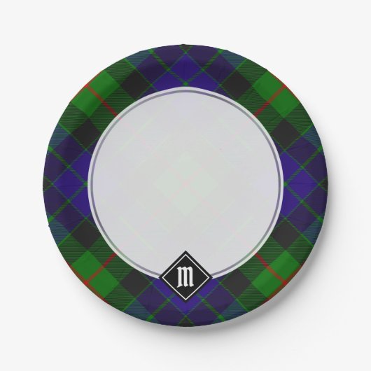 Assiettes En Carton Plaques Papier Clan Gunn Tartan (Devant)