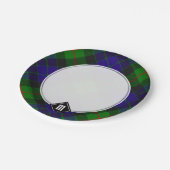 Assiettes En Carton Plaques Papier Clan Gunn Tartan (Angle)
