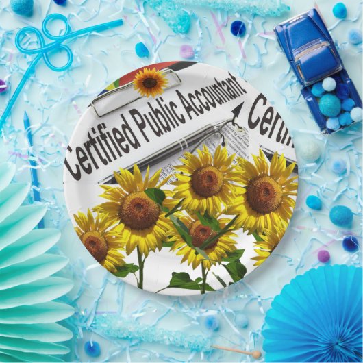 Assiettes En Carton Plaques papier comptables tournesol (Fête)