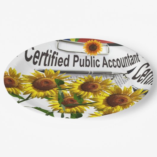 Assiettes En Carton Plaques papier comptables tournesol (Angle)