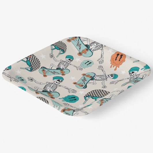 Assiettes En Carton Plaques papier cool Dude Skater (Angulaire)