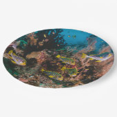 Assiettes En Carton Plaques papier Coral Reef (Angle)