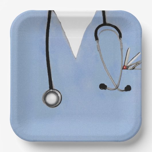 Assiettes En Carton Plaques papier Creative Nurse Party (Recto)
