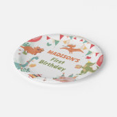 Assiettes En Carton Plaques Papier Cute Dinosaur (Angle)