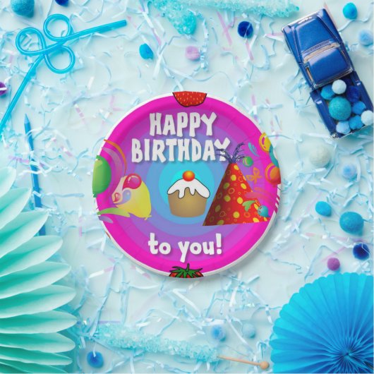 Assiettes En Carton Plaques papier d'anniversaire (Fête)