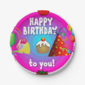 Assiettes En Carton Plaques papier d'anniversaire (Devant)