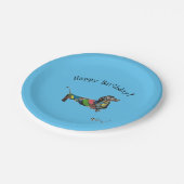 Assiettes En Carton Plaques papier d'anniversaire avec Dachshund (Angle)