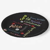 Assiettes En Carton Plaques Papier d'anniversaire Cara (Angle)