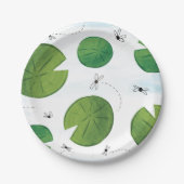Assiettes En Carton Plaques papier d'anniversaire de Frog Lilly Pad (Devant)