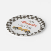 Assiettes En Carton Plaques papier d'anniversaire Fast One jaune Race  (Angle)