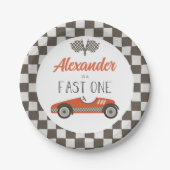 Assiettes En Carton Plaques papier d'anniversaire Fast One rouge Race (Devant)