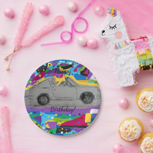 Assiettes En Carton Plaques papier d'anniversaire joyeuses (Fête)