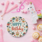 Assiettes En Carton Plaques papier d'anniversaire joyeuses (Fête)