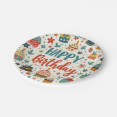 Assiettes En Carton Plaques papier d'anniversaire joyeuses (Angle)