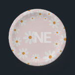 Assiettes En Carton Plaques papier d'anniversaire Retro Daisy<br><div class="desc">Plaques papier d'anniversaire Retro Daisy</div>