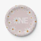 Assiettes En Carton Plaques papier d'anniversaire Retro Daisy (Devant)