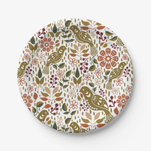 Assiettes En Carton Plaques Papier d'art populaire faisan Plaques d'au