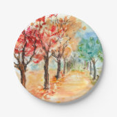 Assiettes En Carton Plaques papier d'automne (Devant)