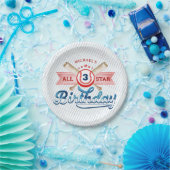 Assiettes En Carton Plaques papier de base-ball d'anniversaire d'étoil (Fête)