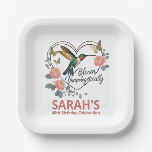 Assiettes En Carton Plaques papier de célébration de mi-vie (Recto)