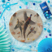 Assiettes En Carton Plaques papier de faisan (Fête)