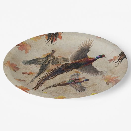 Assiettes En Carton Plaques papier de faisan (Angle)