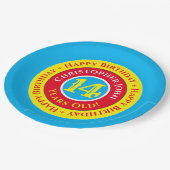 Assiettes En Carton Plaques papier de fête du 14e anniversaire (Angle)