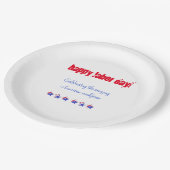 Assiettes En Carton Plaques papier de la journée du travail heureuses (Angle)