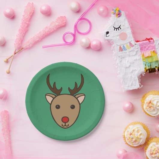 Assiettes En Carton Plaques papier de Noël Reindeer Party (Fête)