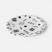 Assiettes En Carton Plaques papier de planche à roulettes 7" (Angle)