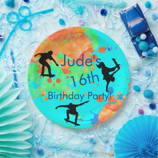 Assiettes En Carton Plaques papier de table d'anniversaire (Fête)